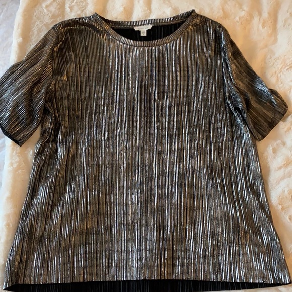 silence + noise Tops - Silence + Noise Metallic Tee